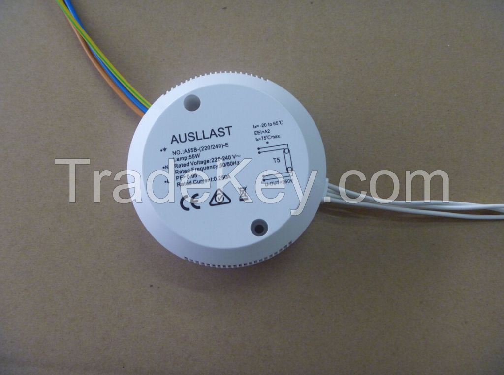 Electronic ballast for circular tube