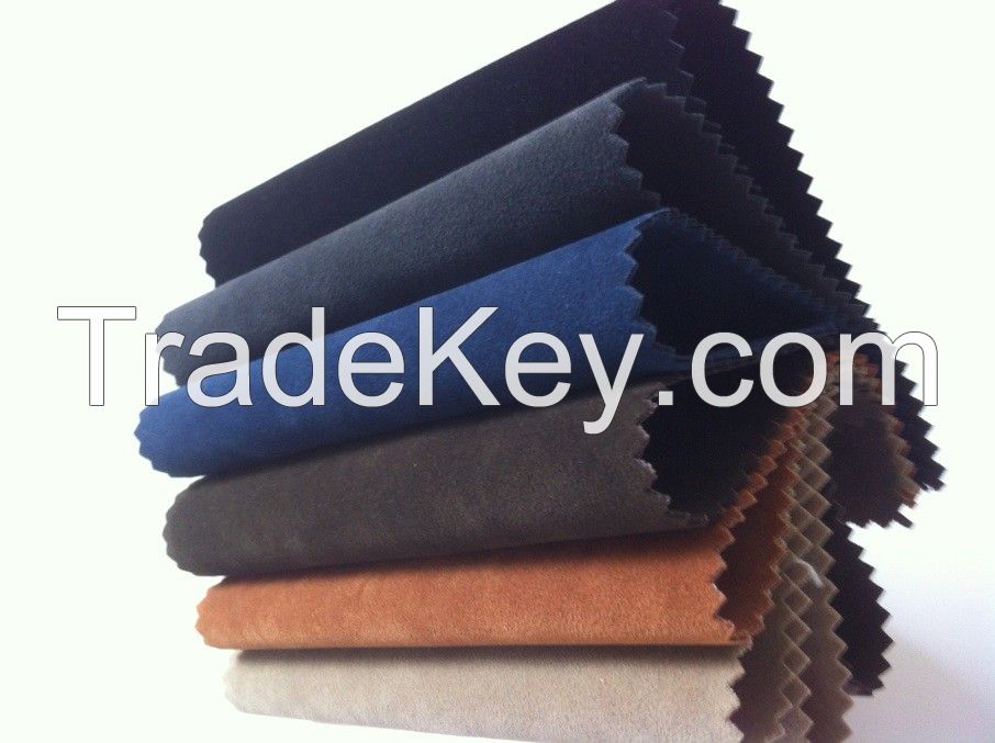 PU synthetic leather with flocking design for shoes and bags