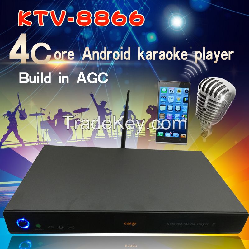 4 Core Android 4.4 HD Vietnamese karaoke player HDMI 1080P with AGC