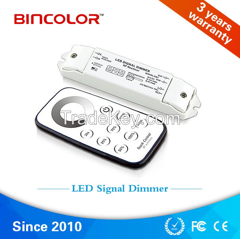 High voltage 0-10v analog signal input 230v led dimmer with RF touch remote control