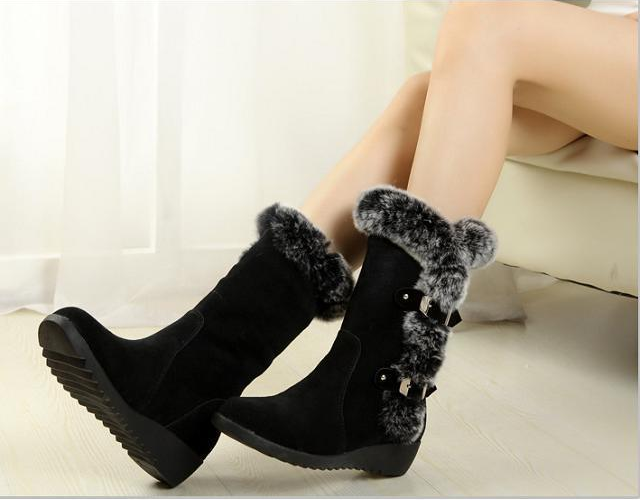 Ladies Fashion Boots for Spring / Winter with high quality Suede Fabric with good price