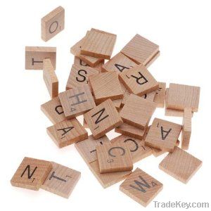 wooden scrabble tiles