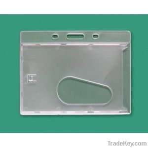 Enclosed Id Badge Holder with Thumb Slot