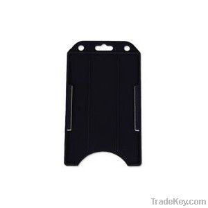 Open Face Vertical Single Card Rigid Badge Holders