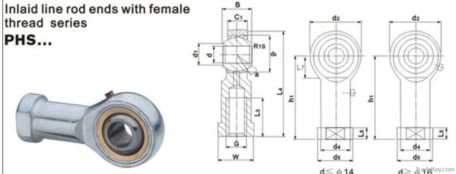 Pole End Joint, Rod End Bearings, Link Ball Bearings