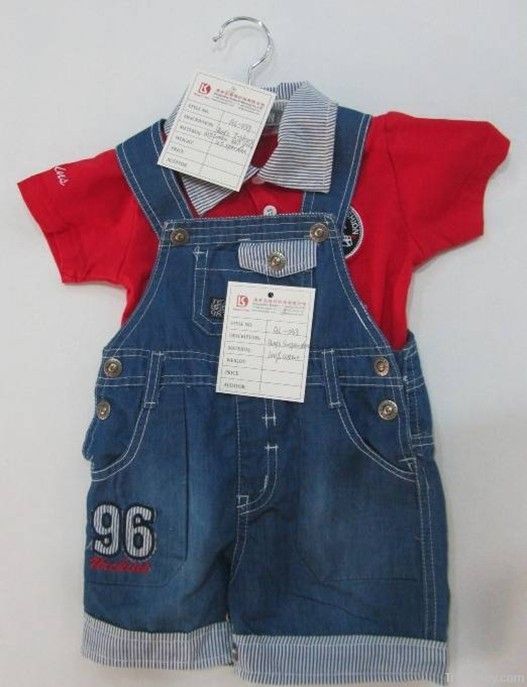 boys suspenders children suit kids set 2pcs