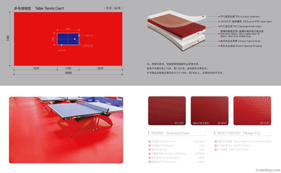 Indoor Table Tennis Flooring