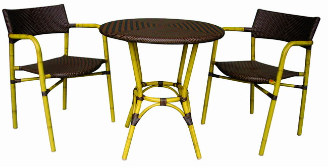 Aluminium-Rattan Set