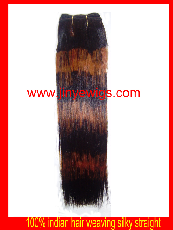 sleek fashion look silky straight indian hair weft 14&quot;