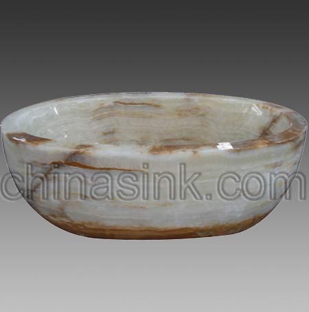 white onyx  bathtub