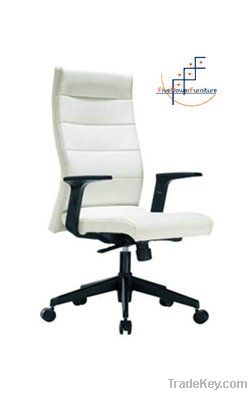 Pu leather chair with adjustable nylon armrests