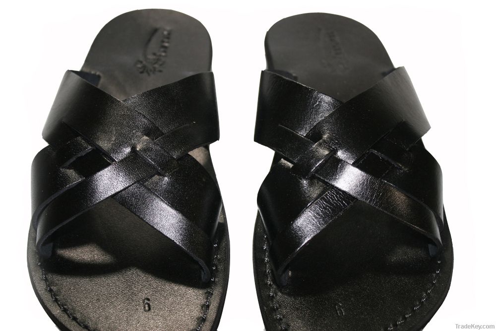 Black Capri Leather Sandals