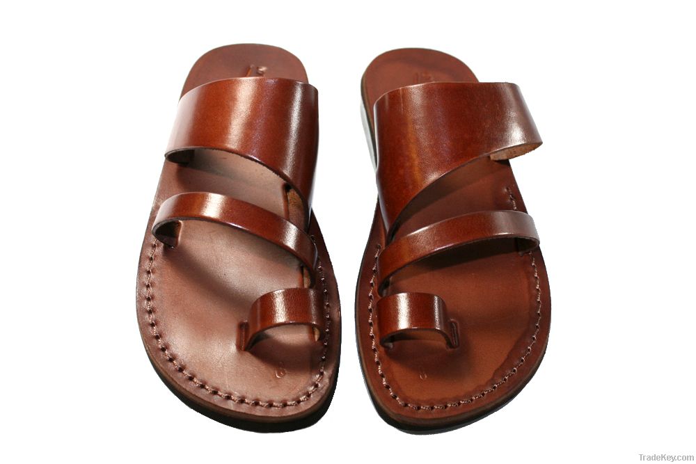 Brown Thong Leather Sandals