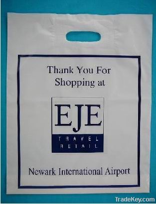 Die cut  handle bagpatch handle bag, carrier bag, shopping bag, pe bag