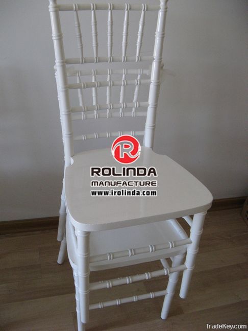 White Wood Stacking Chiavari Chair