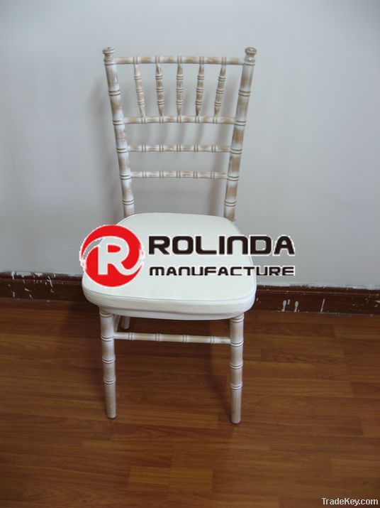 Limewashed Wood Stacking Chiavari Chair