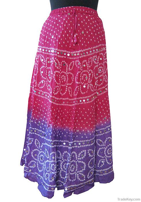 Indian tie and dye skirts bandhini