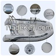 4.5m fiberglass RIB boat