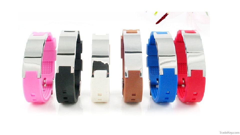 4 in 1 Bio Silicone Energy Stainless Steel Bracelet