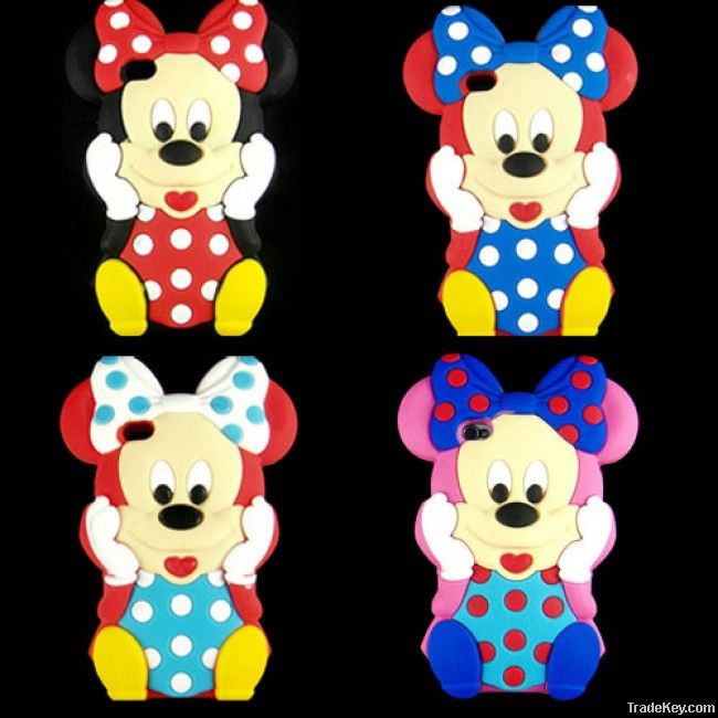 3D mickey mouse phone case for Iphone 4/4S/5