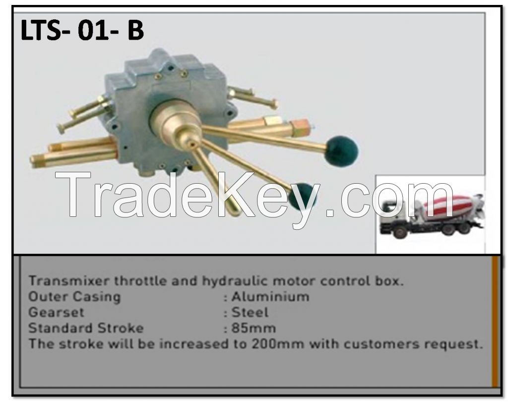 Transmixer throttle and hydraulic control box  LTS-01-B