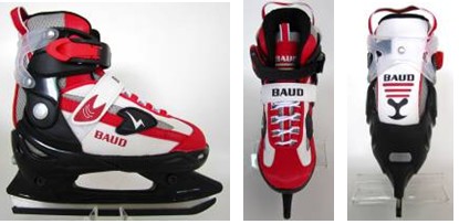 kids adjustable hockey skate red