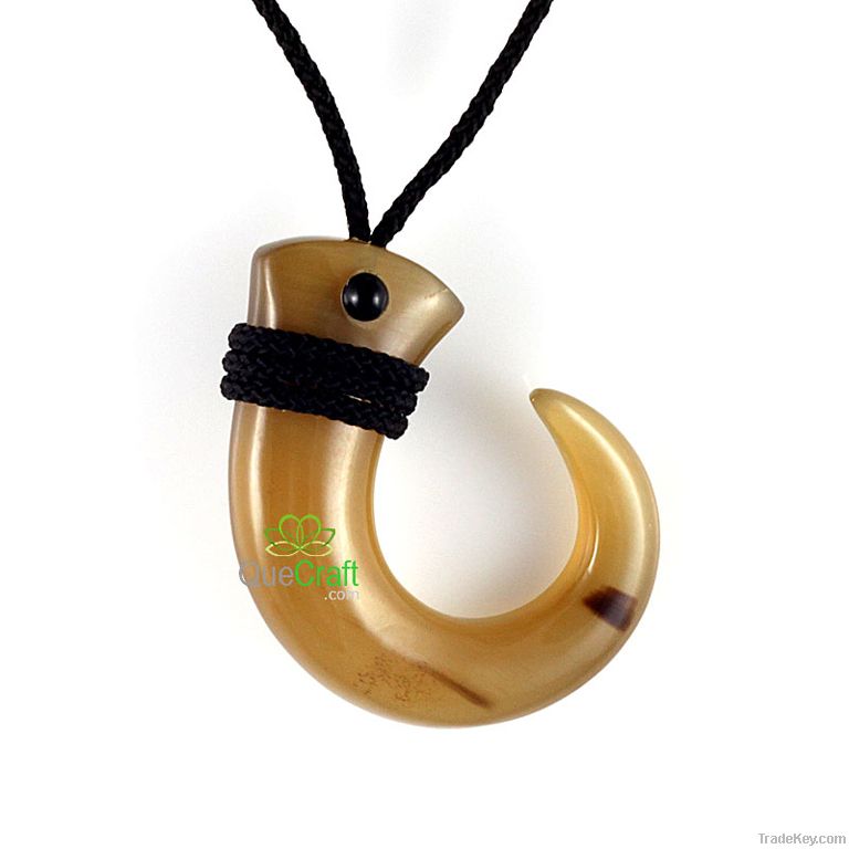 Exquisite Handmade Organic Horn Pendant Necklace