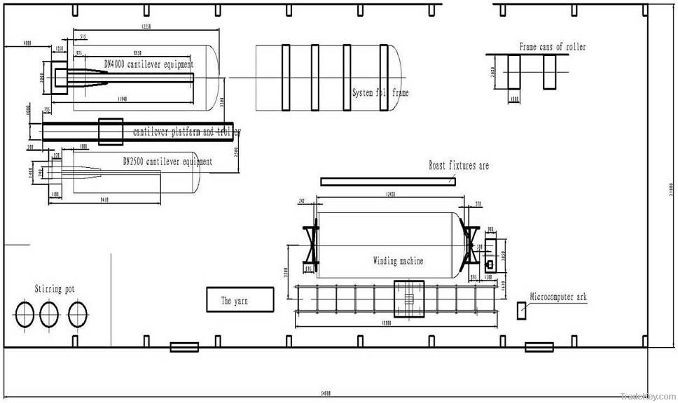 GRP tank filament winding machine