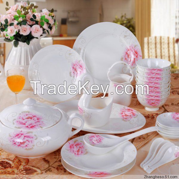 Bone porcelain ceramic Dinner set