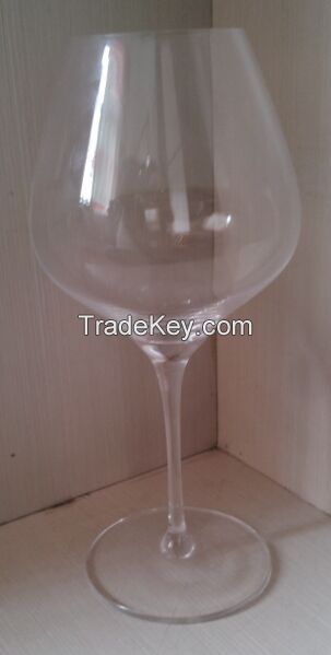 high transparent wedding use red drinking glass goblet