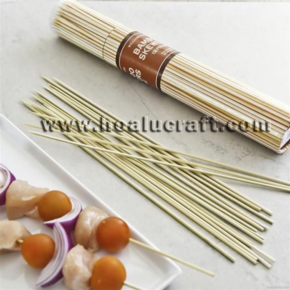 Round bamboo skewer