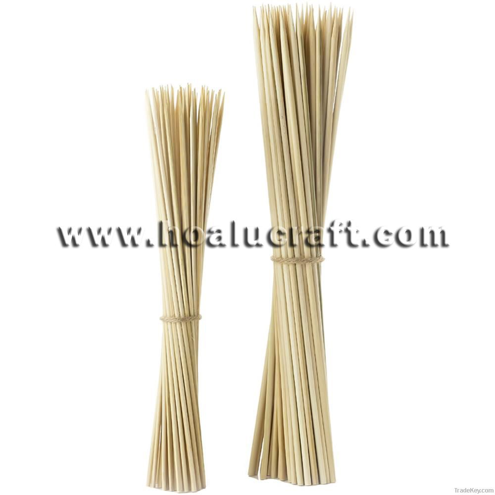 Round bamboo skewer