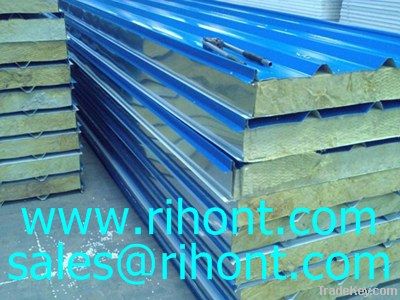 Fireproof rock wool sandwich panel for roof/wall