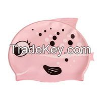 Cartoon Fish Shape Silicone Swimming Cap