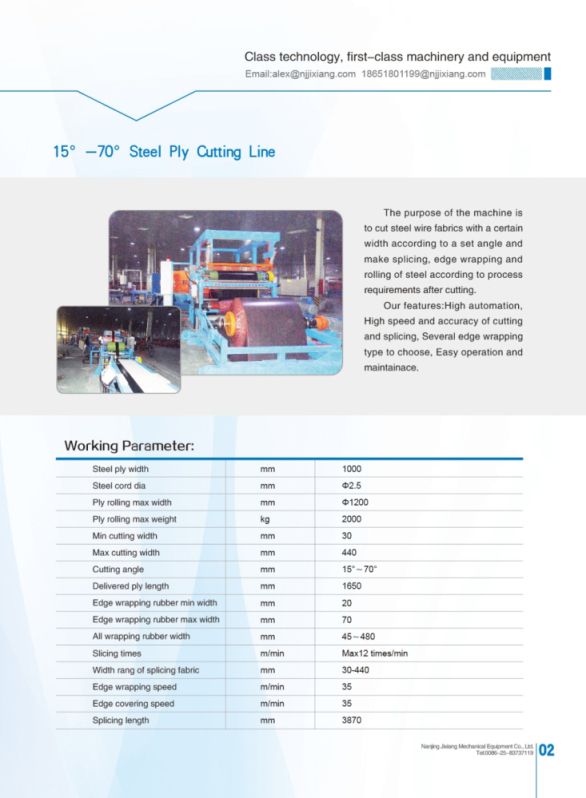 15&Atilde;&Acirc;&deg;-70&Atilde;&Acirc;&deg;Steel Ply Cutting Line