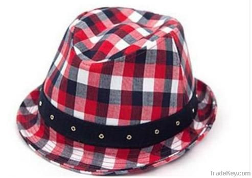 Plaid Cute Fedora