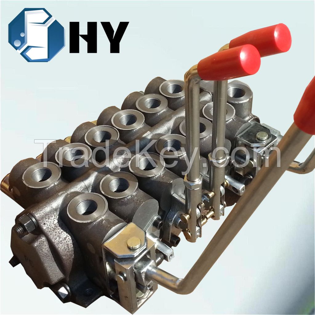 4 Spool Hydraulic Directional Control Sectional Lever Valve Handle for Forklift Loader