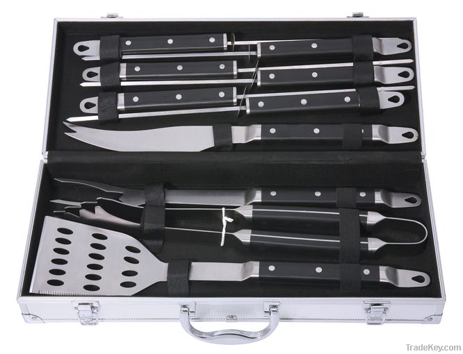 10 PCS BBQ Tools with Aluminium Case