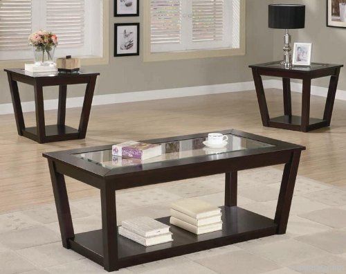 Glasses Insert Coffee Table Set