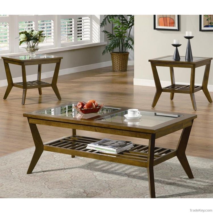 Glasses Insert Coffee Table Set