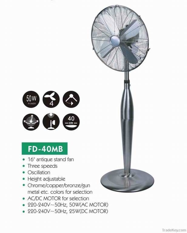 Antique Metal stand fan 16&#039;&#039;