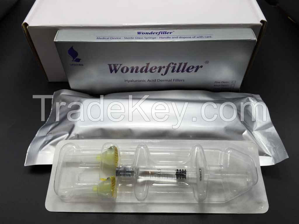 pure BDDE  cross-linked hyaluronic acid based dermal filler for wrinkle removing