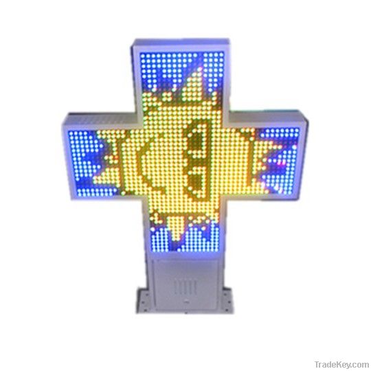 LED cross pharmacy sign