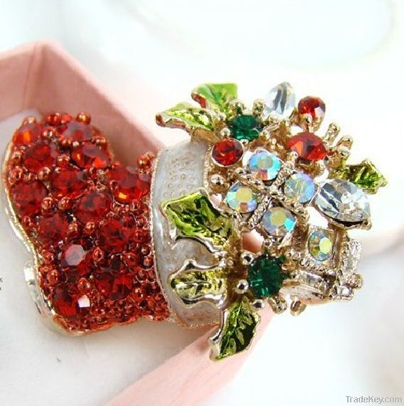 2011 christmas brooch jewelry, fashion christmas gift in wholesale