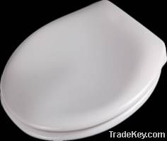 toilet seat with single push button quick release and soft close