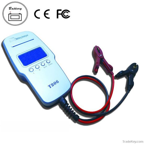 Digital LCD battery tester with printer inside