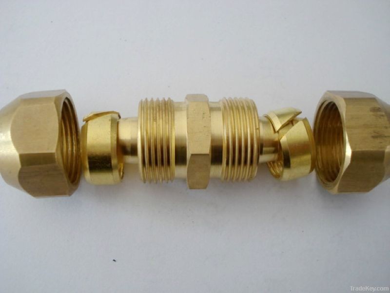 Brass fitting for solar connection