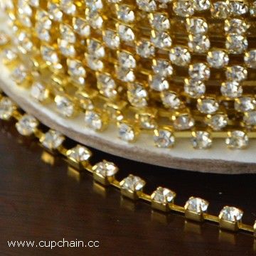 Rhinestone cup chain, strass cup chain, crystal cup chain, fusenby