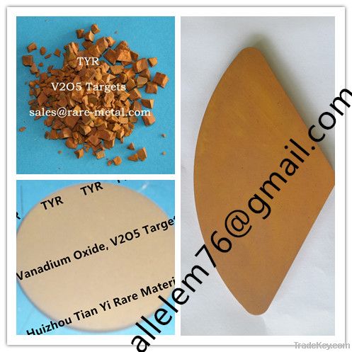 Vanadium pentoxide, V2O5 sputtering target or evaporation material