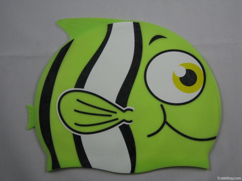 Little Fish 100% Silicone Swimming Cap for children